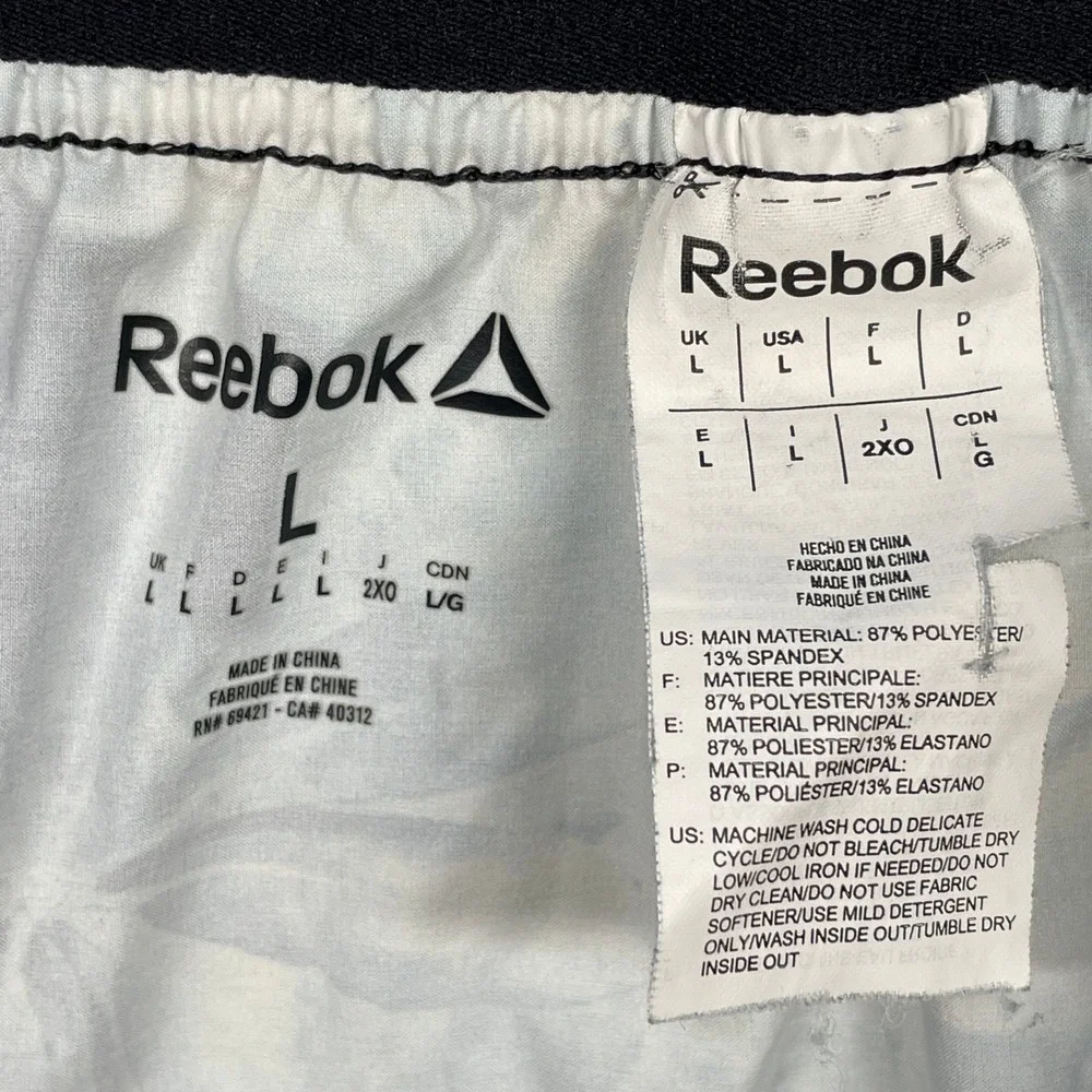 Reebok‎ Board Shorts Mens Large Blue White Floral Graphic Swim Trunks